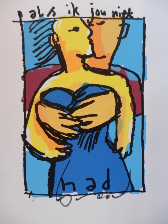 HERMAN BROOD, Gelimiteerde en HANDGESIGNEERDE Zeefdruk  ALS IK JOU NIET HAD kopen? Bied vanaf 1!