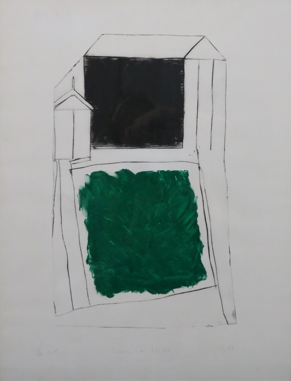 Hans van der Linde: Droge naald, Kerkje - Ingelijst kopen? Bied vanaf 20!