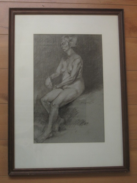 William McGillavry (1947-) pastelkrijt "zittend Naakt" 1982 gedateerd  kopen? Bied vanaf 1!