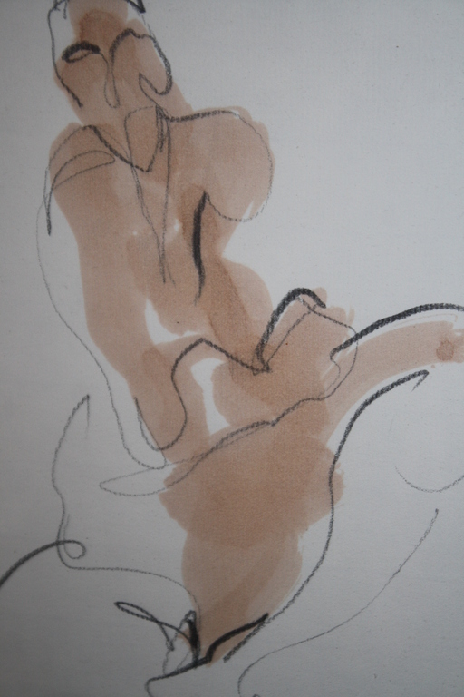ABSTRACT NAAKT - AQUAREL - 1 EURO START kopen? Bied vanaf 1!