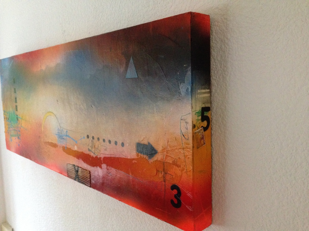 theo koster , gemengde techniek op paneel , titel; walk the line  kopen? Bied vanaf 250!