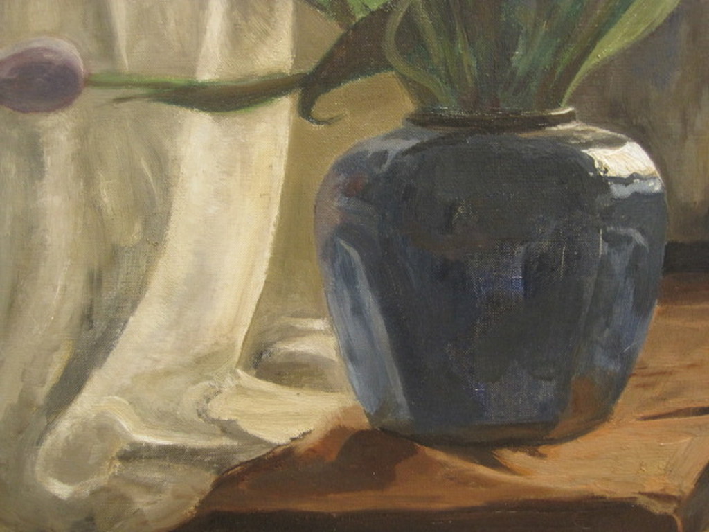 A.J.Massink 1892-1957 "stilleven lila rozen" olieverf gesigneerd 1932 kopen? Bied vanaf 1!