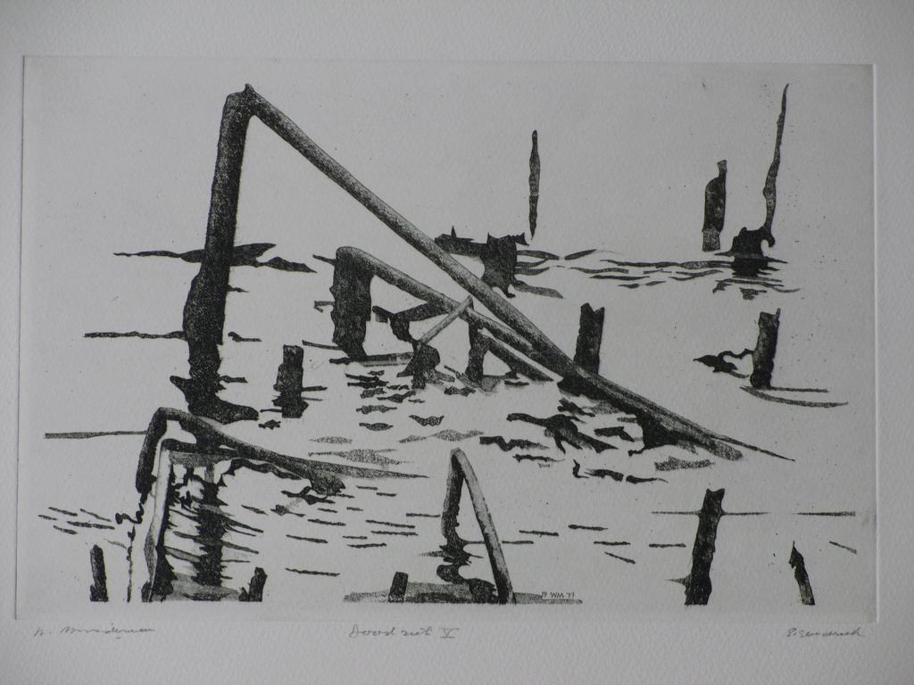 Willem Minderman, Ets, Dood Riet V verkocht voor € 60!