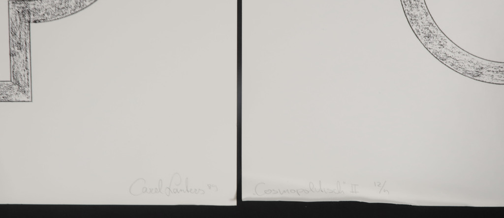 Lot met 4 Zeefdrukken van Carel Lanters: Cosmopolitisch I, II, III en V kopen? Bied vanaf 1!