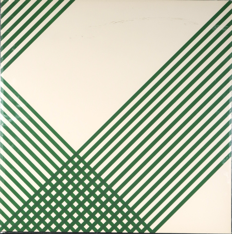 Wim Smits: Zeefdruk, Groene strepen- Ingelijst verkocht voor € 35!