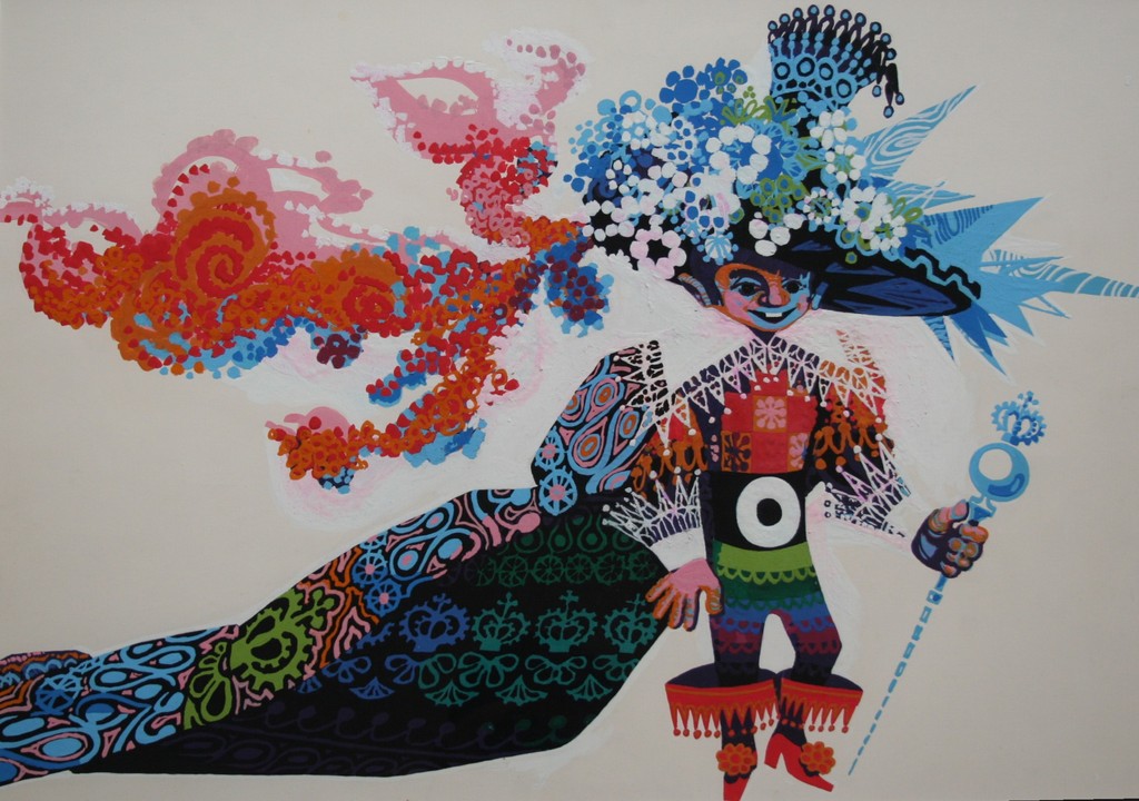 Karel Timmerman (1933) - Acrylverf op karton - jaren 70 - ongesigneerd kopen? Bied vanaf 75!