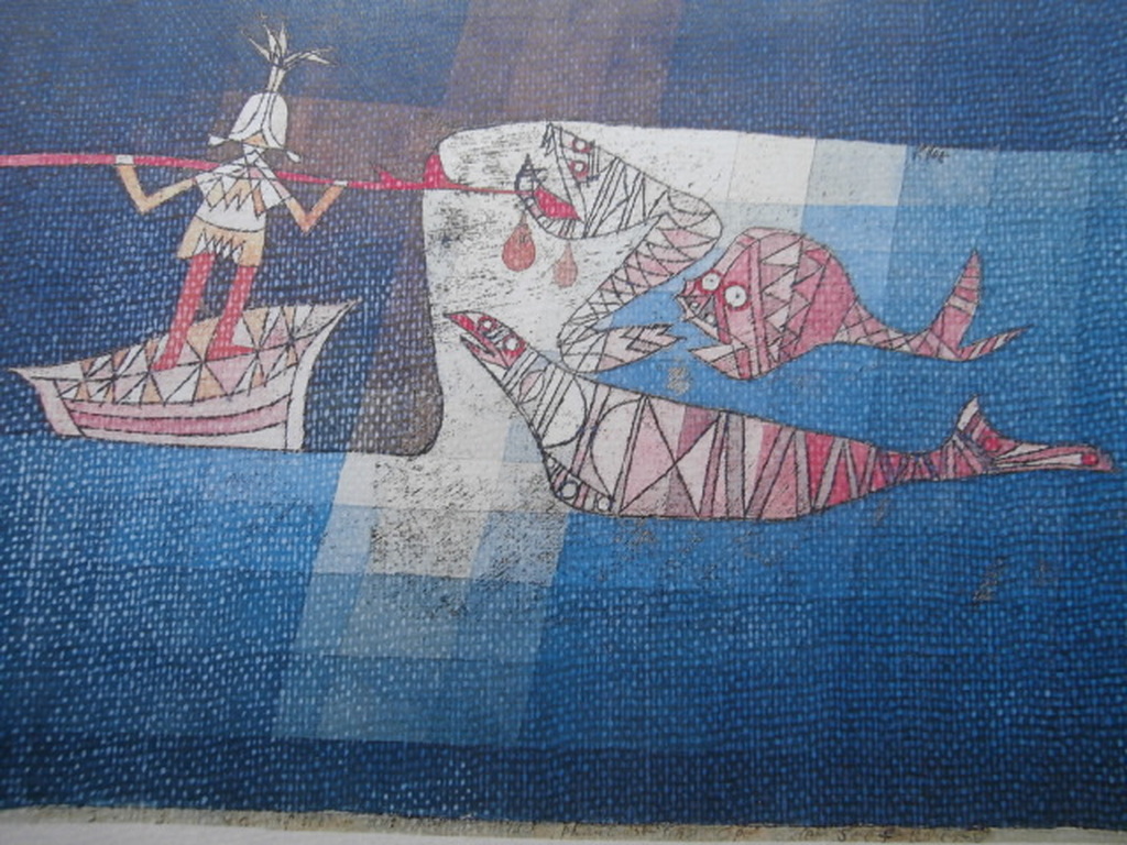 paul klee, kleurenprent. Kampfscene kopen? Bied vanaf 1!