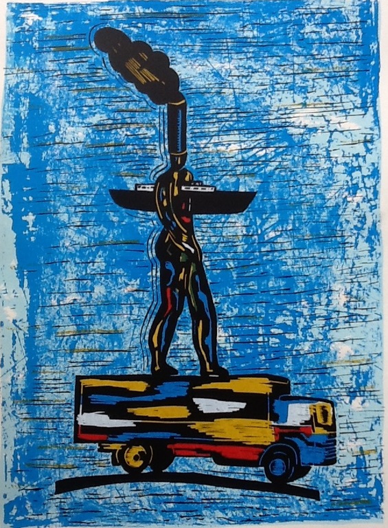 Hans Wap, gesigneerde zeefdruk, Cargo kopen? Bied vanaf 40!