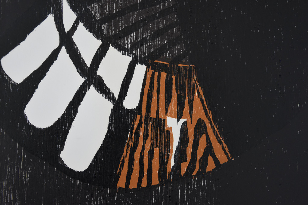 Guillaume Le Roy # COMPOSITIE # extreem groot formaat houtsnede, 1976, mint- kopen? Bied vanaf 150!