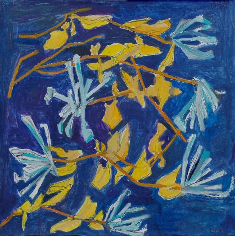 Hans Ebeling Koning, schildering, KAMPERFOELIE kopen? Bied vanaf 40!