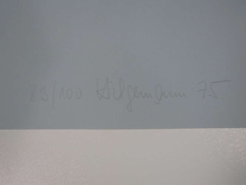 Ewert Hilgemann: Lichtblauw blad met uitgesneden rechthoek kopen? Bied vanaf 70!