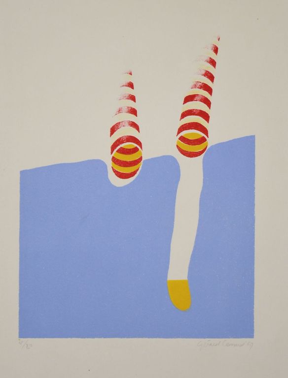 Gerard Leonard van den Eerenbeemt: Litho. Abstracte compositie kopen? Bied vanaf 1!