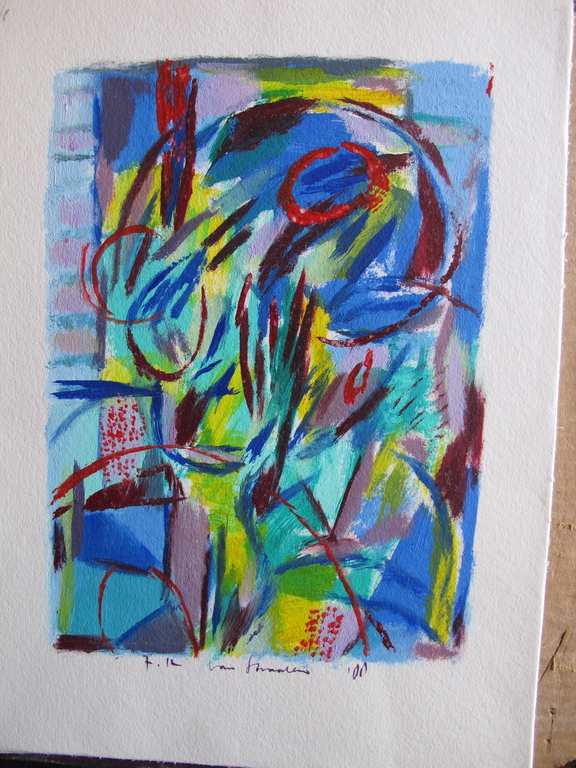 Frans van Straalen, olieverf op papier verkocht voor € 60!