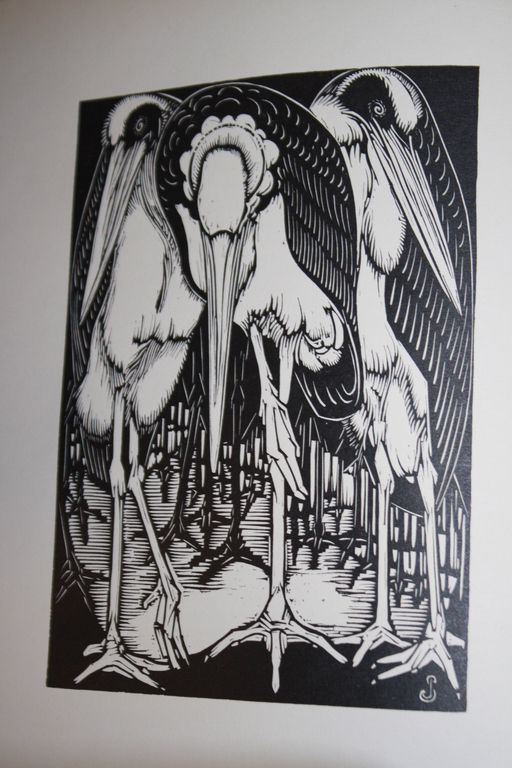 JAN SCHONK - ART DECO HOUTSNEDE 1926 - MARABOES kopen? Bied vanaf 50!