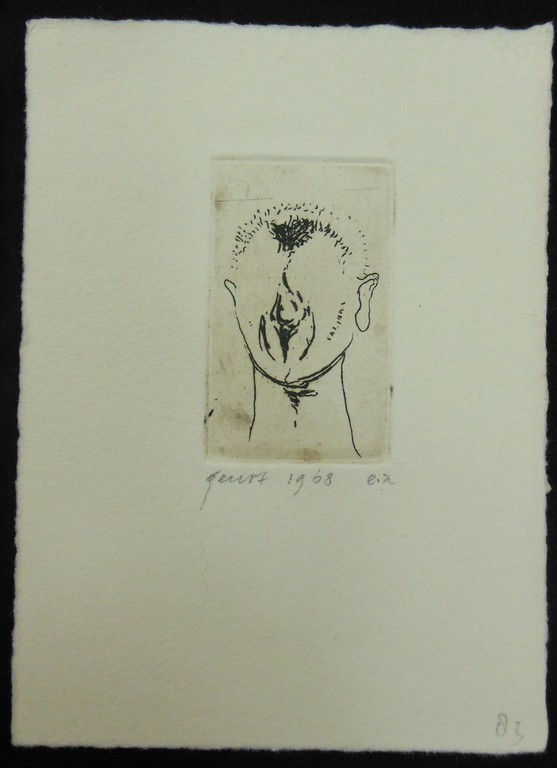 Geurt van Dijk: 3x Ets, Volle dame, Naakte vrouw en Gezicht kopen? Bied vanaf 20!