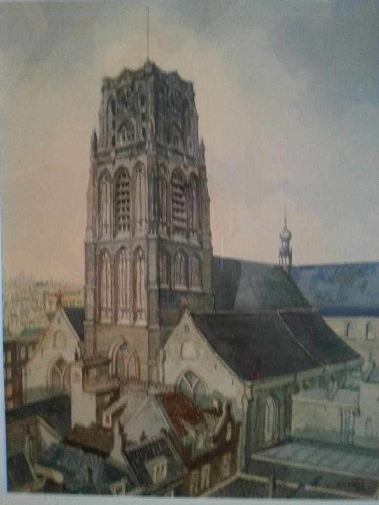 Fraaie handgesigneerde en ingekleurde ets op papier van H L Starre (onbekend)   kopen? Bied vanaf 50!