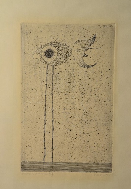 Henk Hester, ets, vis  kopen? Bied vanaf 40!