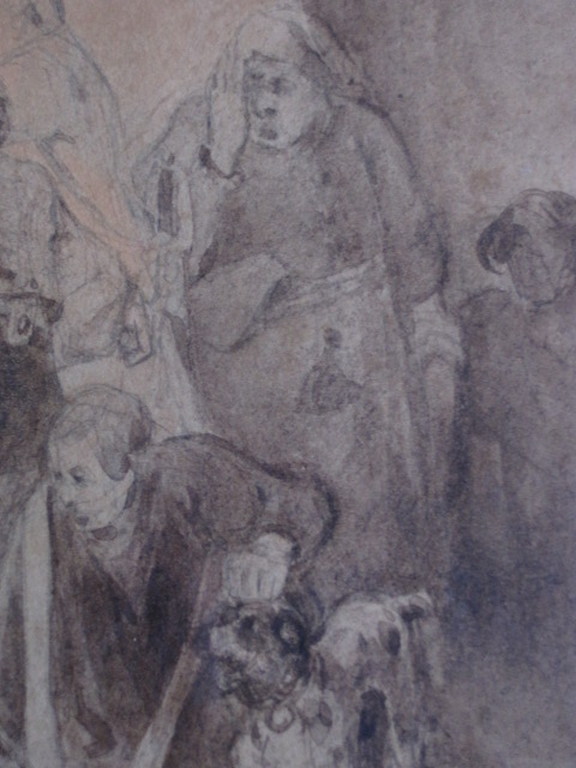 19e eeuwse historische aquarel "de Huiszoeking" van Ch.Rochussen 1814-1894 kopen? Bied vanaf 1!