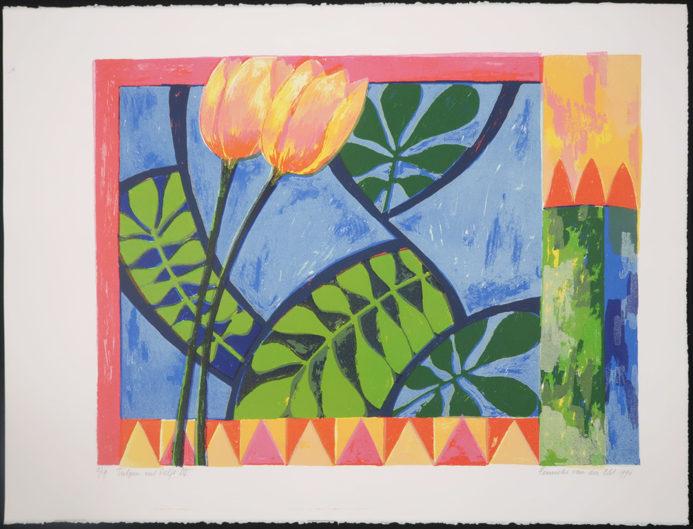 Fenneke van der Elst: Litho, Tulpen uit Delft III kopen? Bied vanaf 1!