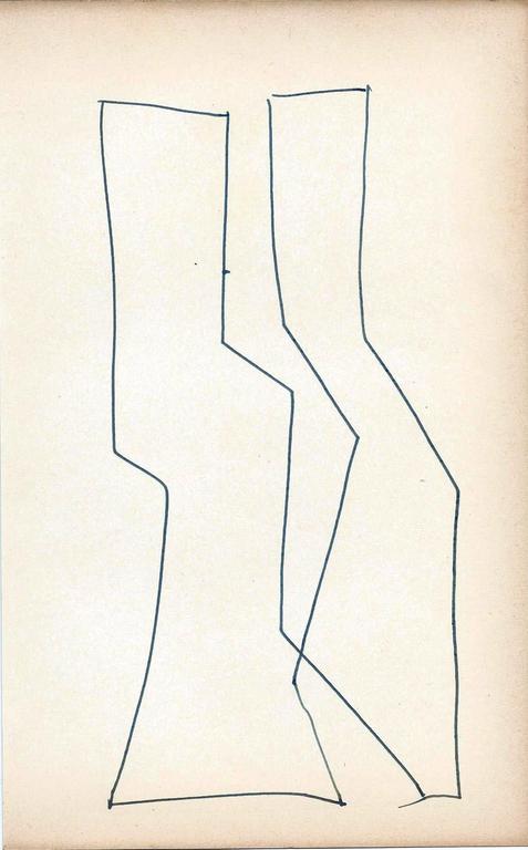 Siep van den Berg: 2 inkttekeningen uit schetsboek (periode 1959-1960) verkocht voor € 42!