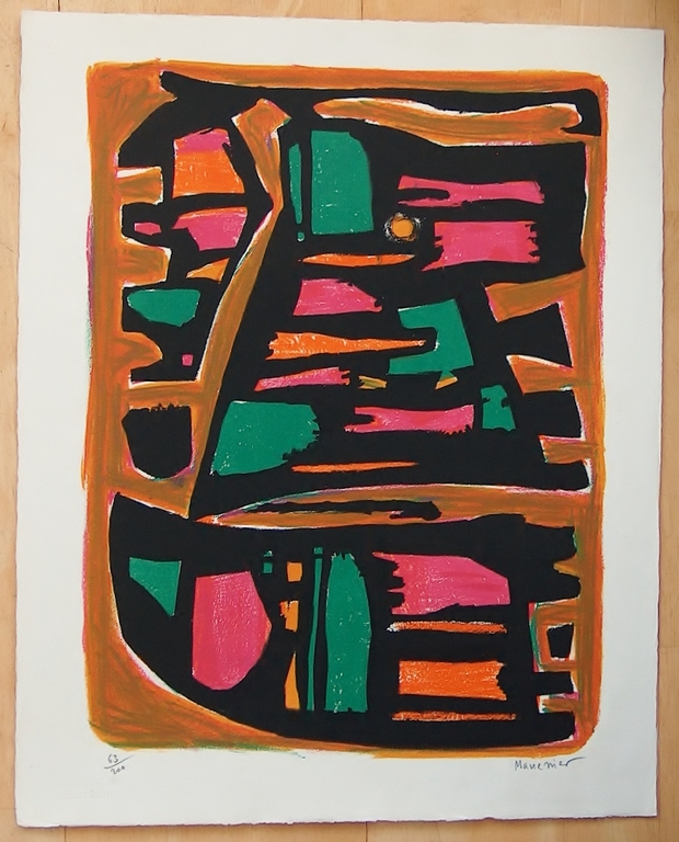 Alfred Manessier : kleurenlitho, - Automnal -, 1955 verkocht voor € 180!