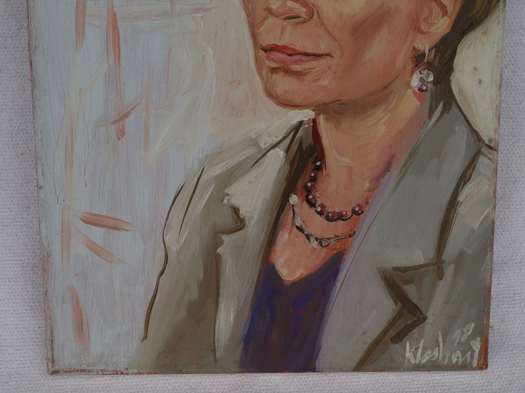 Peter Klashorst : olieverf op doek – Portret – Connie Palmen? - 1998 kopen? Bied vanaf 1!