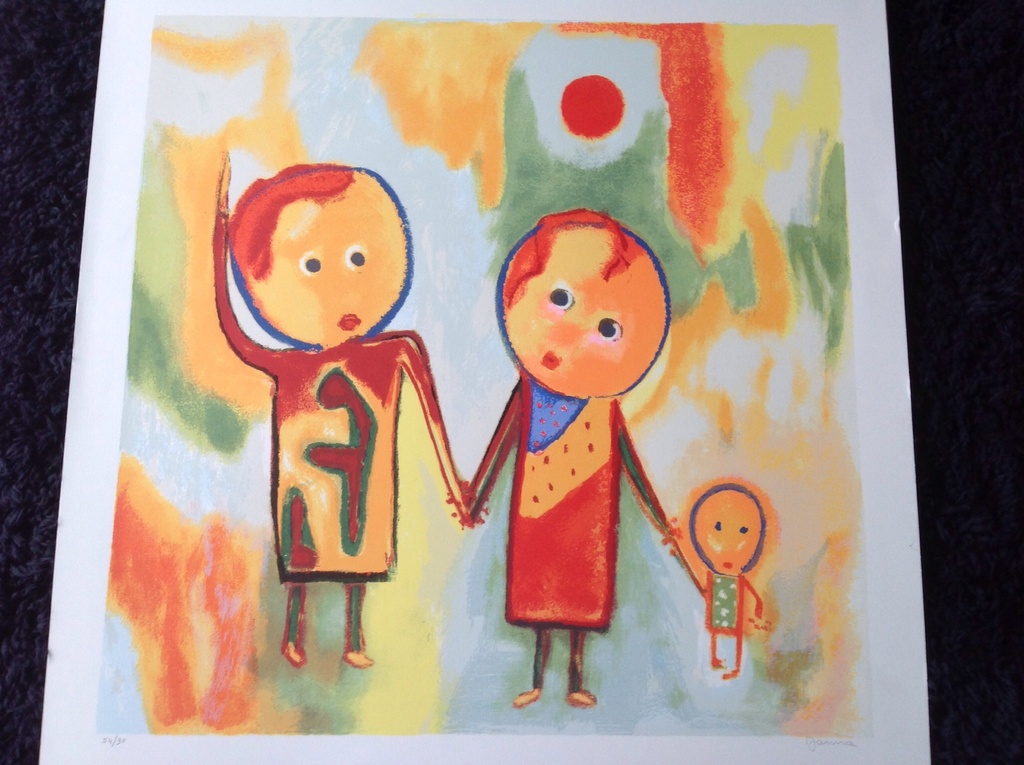 Janna: super grote litho 100 x 80  kopen? Bied vanaf 40!