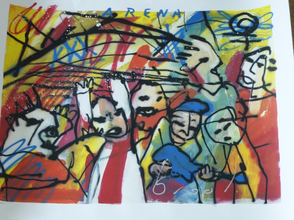 Herman Brood, zeefdruk: Arena (Ajax), handgesigneerd kopen? Bied vanaf 250!