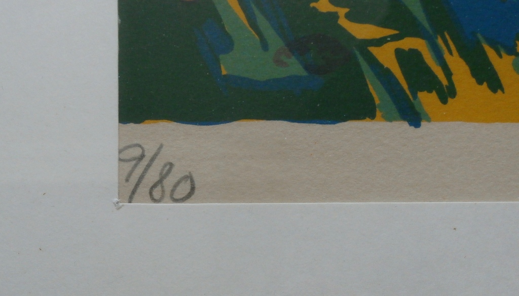 Jan Cremer - ingelijste litho: Hollands landschap voor de regen - 1971 - opl: 80 kopen? Bied vanaf 275!