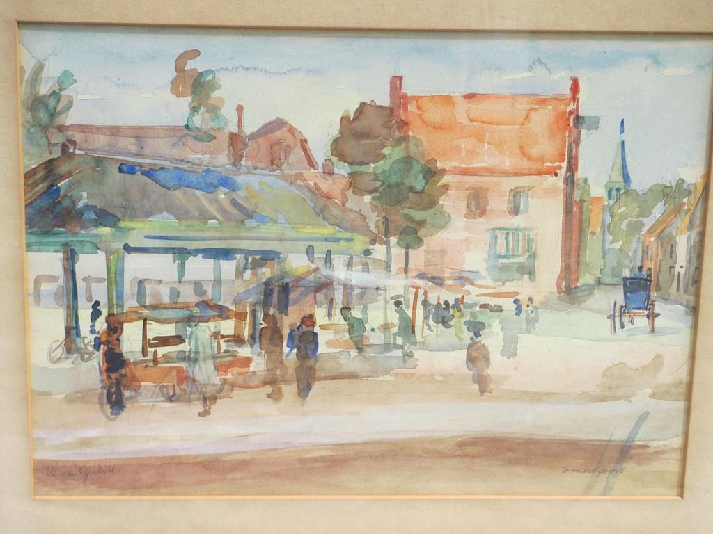 Dirk van Gulik, Stadsgezicht Amersfoort, Aquarel verkocht voor € 45!