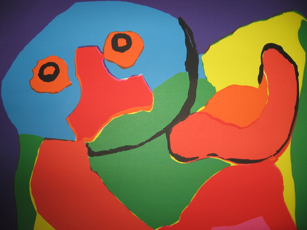 Karel Appel: Kleurenlitho - 'Dansende man' - 1970 kopen? Bied vanaf 450!