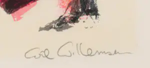 Wil Willemsen - Zeefdruk, Dancing - Ingelijst. kopen? Bied vanaf 1!