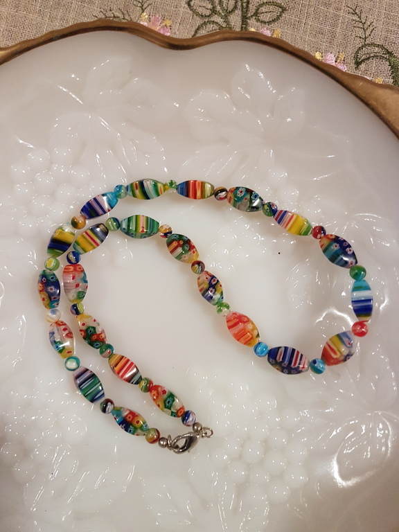 Ketting multicolor glas art 55 kopen? Bied vanaf 3!