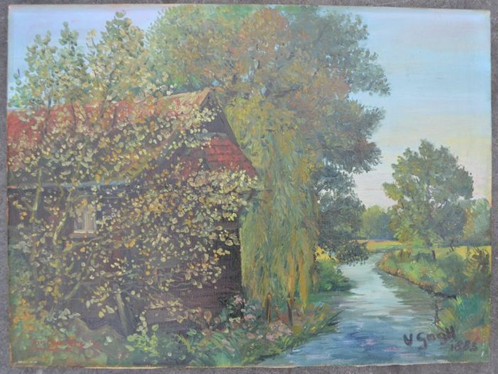 Jan Louwers (1915-1991): Olieverf op doek, Van Gogh 1883 kopen? Bied vanaf 1!