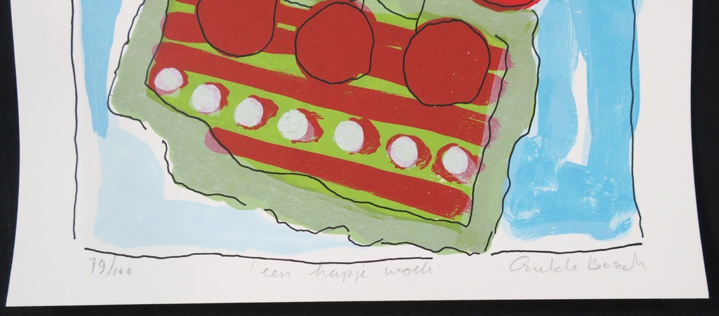 Geke uit de Bosch: Zeefdruk, Een hapje wolk (taart) kopen? Bied vanaf 1!