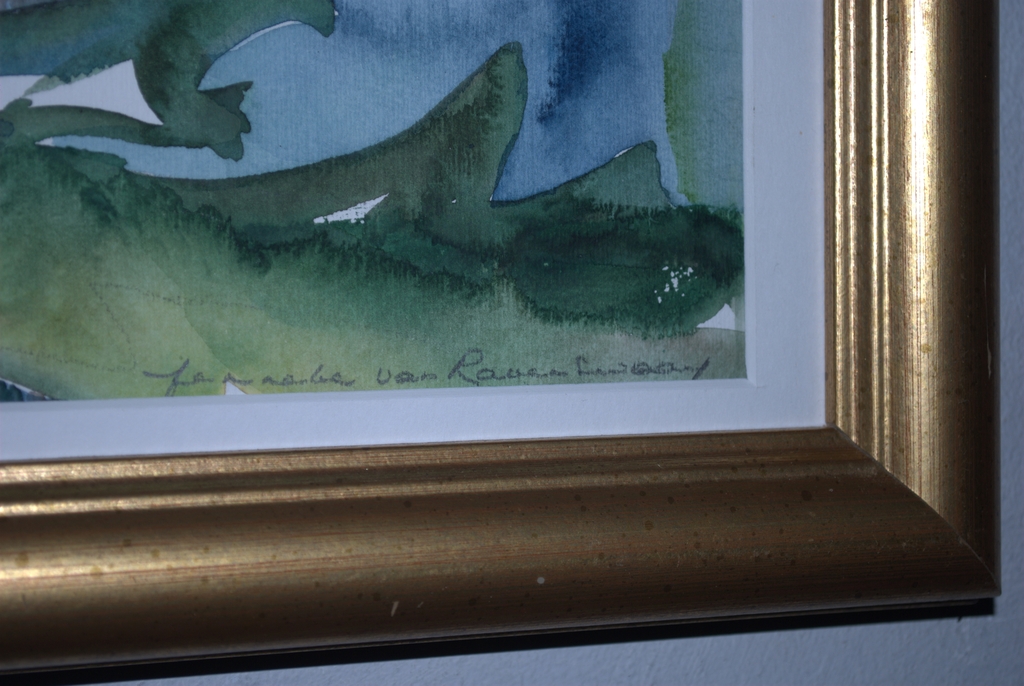 AQUAREL -- 50X70 CM -- FRAAI INGELIJST kopen? Bied vanaf 29!