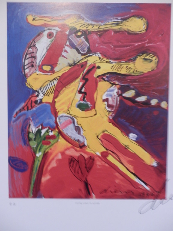 PETER DIEM  Giclee  FLYING COWS IN SUNSET  Handgesigneerd kopen? Bied vanaf 1!
