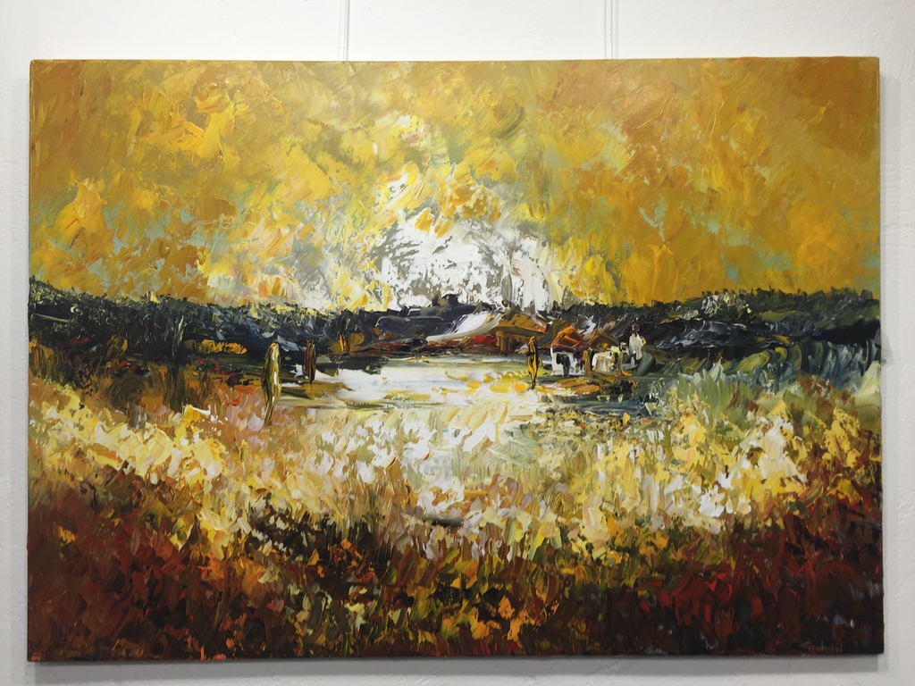 Gena Genadyj gemengde technieken op doek verkocht voor € 140!