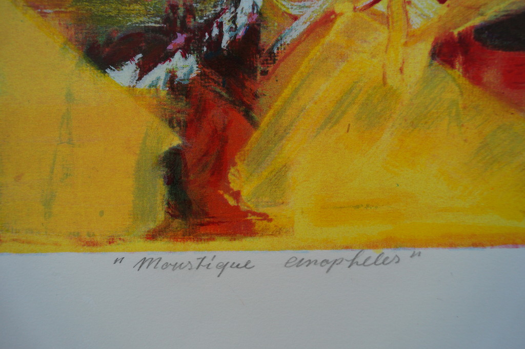 Willem van Scheijndel - gesigneerde zeefdruk - Moustique anopheles  kopen? Bied vanaf 90!