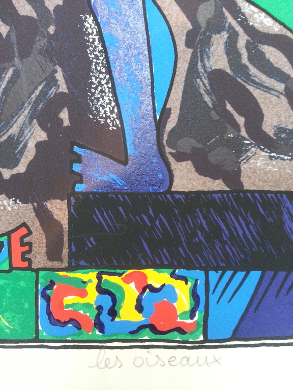 Cecile de Bruijn, zeefdruk op papier, titel:" les Oiseaux " kopen? Bied vanaf 40!