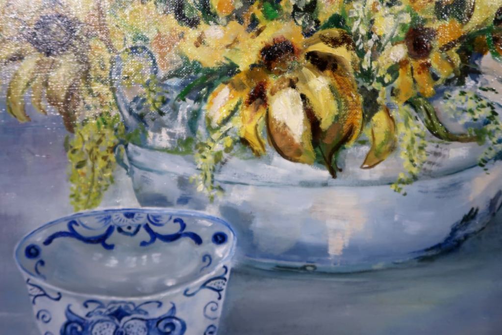 Herman Lievers: Olieverf op doek, Helianthus - Ingelijst kopen? Bied vanaf 1!