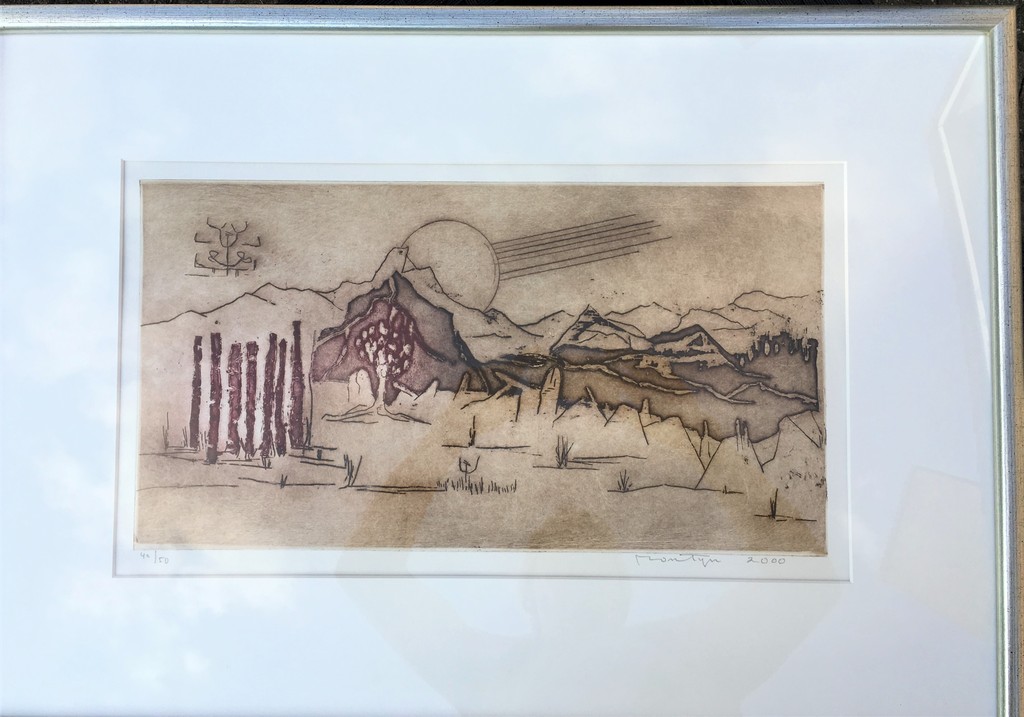 Jan Montyn, kleuren ets Berge du Mekon I kopen? Bied vanaf 295!