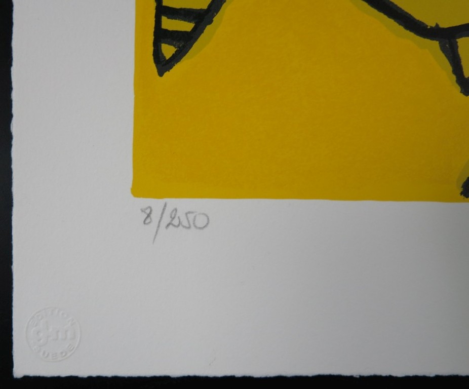 Corneille: Zeefdruk, Z.T. vrouw en vis kopen? Bied vanaf 70!