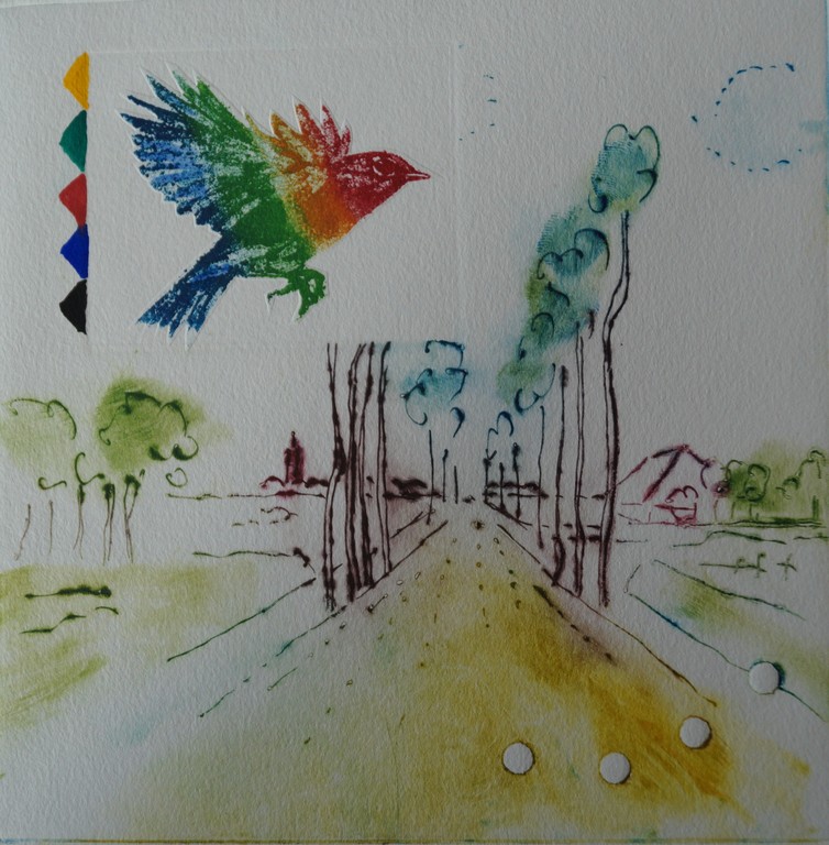 Gerart Kamphuis - Laantje - gesigneerde ets - 2005 kopen? Bied vanaf 1!