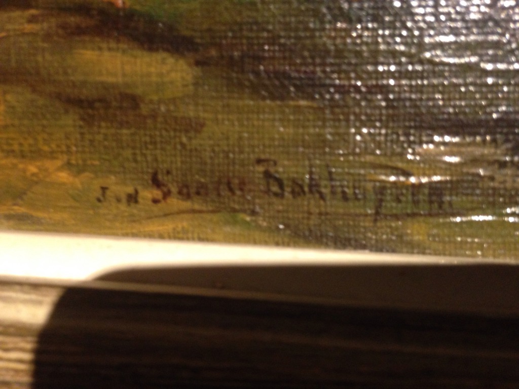 J.J. van de Sande Bakhuyzen. Olieverf op doek.  kopen? Bied vanaf 500!