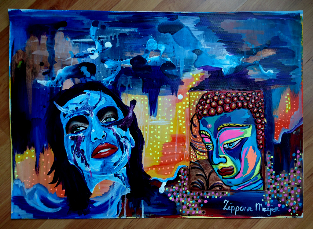 Zippora Meijer   Longing for the meaning of Buddha  50/70 cm  kopen? Bied vanaf 1!