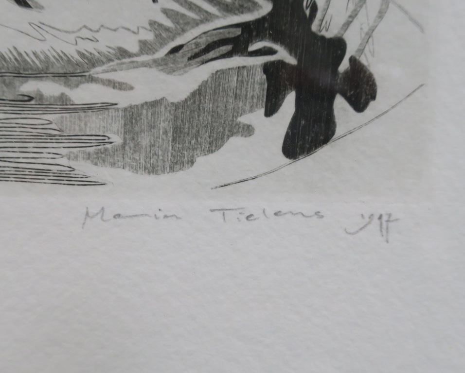 Maria Tielens: Droge naald, Buigende voorjaarsdag - Ingelijst kopen? Bied vanaf 1!