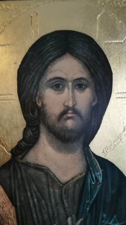 Onbekend kunstenaar, olieverf en bladgoud, Ikoon kopen? Bied vanaf 25!