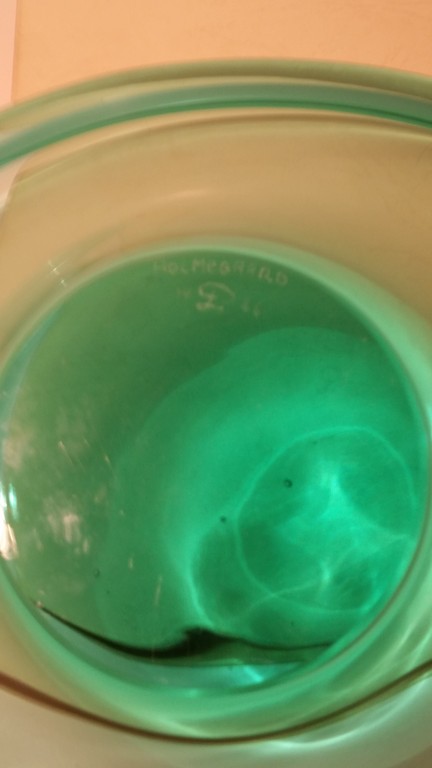 per lutken glazen schaal voor Holmegaard Danmark gesigneerd 1966 kopen? Bied vanaf 25!