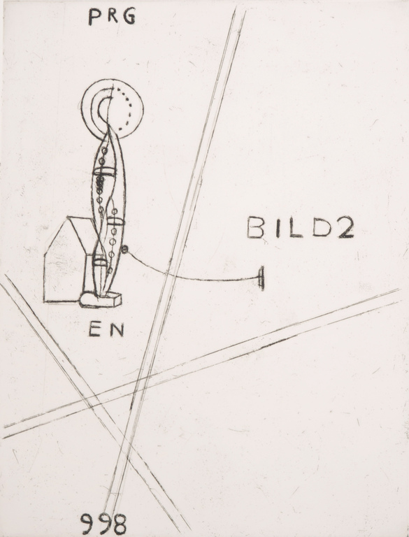 Reinier Lucassen: Ets, Prg en Bild2 + H.H. ter Balkt: Gedicht, De houtkist verkocht voor € 110!